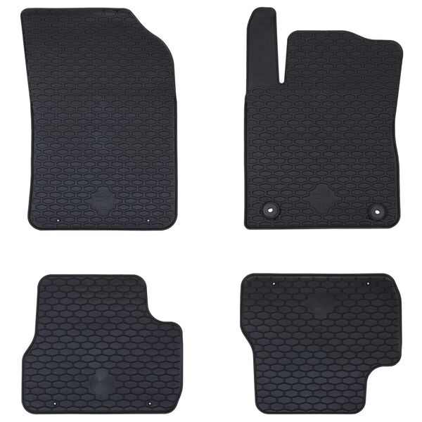 vidaXL Tapete de carro 4 pcs Preto adequado para C3 2017-2024 Borracha