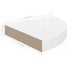 vidaXL Prateleiras de canto flutuantes 2 pe&ccedil;as branco alto brilho 25x25x3,8 cm MDF