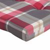 vidaXL Almofadas de cadeira 2 pcs Xadrez Vermelho 58 x 77 x 4,5 cm