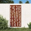 vidaXL Decora&ccedil;&atilde;o p/ muro de jardim 105x55 cm a&ccedil;o corten design bambu