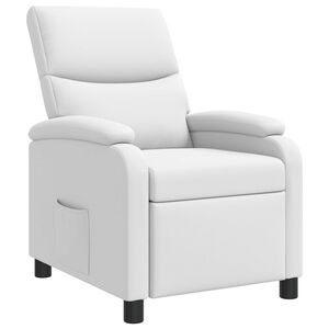 vidaXL Reclin&aacute;vel Branco Couro Sint&eacute;tico