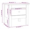 vidaXL Mesas de apoio 2 pcs 40x40x39 cm madeira de pinho maciça branco