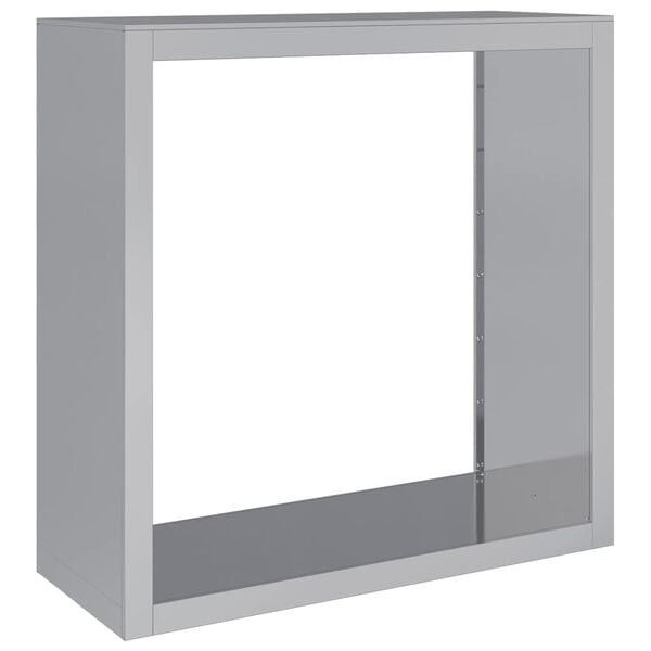 vidaXL Suporte para lenha 100x40x100 cm a&ccedil;o galvanizado