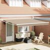 vidaXL Toldo Retrátil Bege 400 × 300 cm Poliéster