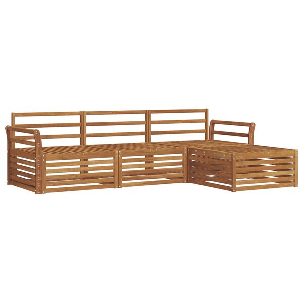 vidaXL Conjunto de Sof&aacute;s para Exterior 4 pcs Natural