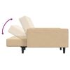 vidaXL Sof&aacute;-cama de 2 lugares veludo cor creme