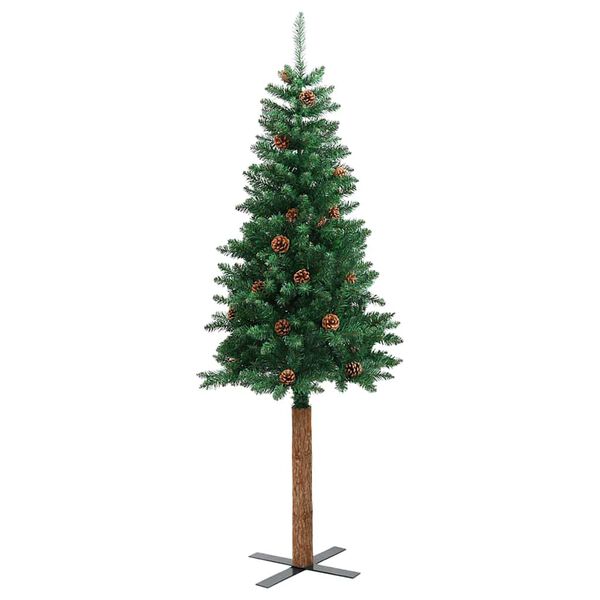 vidaXL &Aacute;rvore de Natal Slim com 150 LEDs com suporte Verde 150 cm
