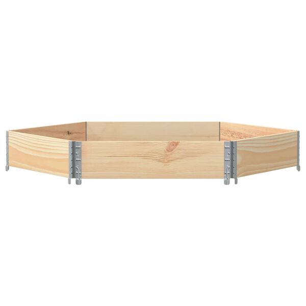 vidaXL Canteiro elevado hexagonal 160x160 cm madeira de pinho maciça
