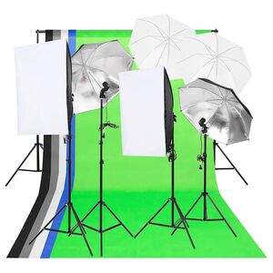 vidaXL Kit de ilumina&ccedil;&atilde;o para est&uacute;dio fotogr&aacute;fico