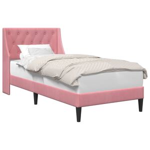 vidaXL Estrutura da Cama com cabeceira Rosa 80 x 200 cm Veludo