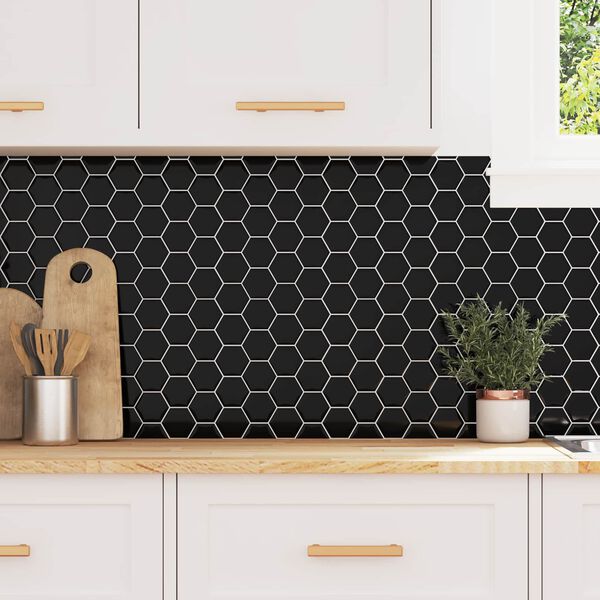 vidaXL Azulejo hexagonal 20 pcs Cinzeto 30 x 30 cm Poliuretano e PET