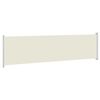 vidaXL Toldo lateral retr&aacute;til para p&aacute;tio 600x160 cm cor creme