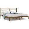 vidaXL Estrutura de cama 200x200 cm pinho maci&ccedil;o castanho mel