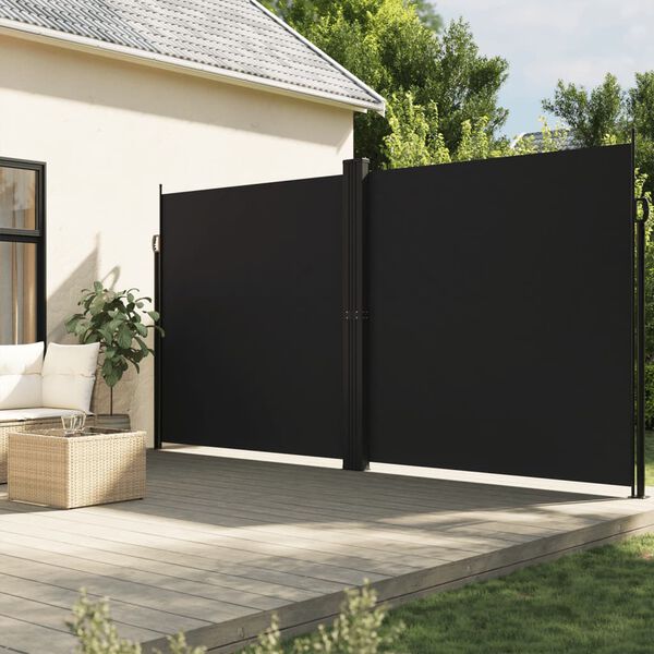 vidaXL Toldo lateral retr&aacute;til 200x600 cm preto