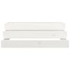 vidaXL Vaso/floreira 80x80x27 cm pinho maciço branco