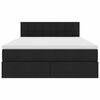 vidaXL Cama com arruma&ccedil;&atilde;o e colch&atilde;o com colch&atilde;o Preto 140 x 190 cm