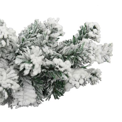 vidaXL Grinalda de Natal com neve 10 m PVC verde