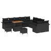 vidaXL Conjunto de Sof&aacute; de Jardim 13 unid. 12-N&uacute;mero de lugares Preto
