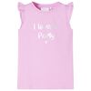 vidaXL T-shirt para crian&ccedil;a manga com folhos lil&aacute;s 116