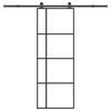 vidaXL Porta deslizante c/ conj. ferragens 76x205cm vidro ESG/alum&iacute;nio
