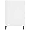 vidaXL Secretária 140x50x75 cm derivados de madeira branco brilhante