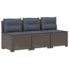 vidaXL Sof&aacute; de Jardim 3 Lugares com Almofadas visual Rattan PP