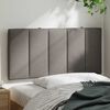 vidaXL Almofad&atilde;o de cabeceira Hanko 100 cm tecido cinzento-acastanhado