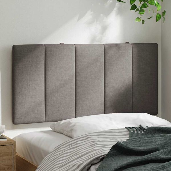 vidaXL Almofad&atilde;o de cabeceira Hanko 100 cm tecido cinzento-acastanhado
