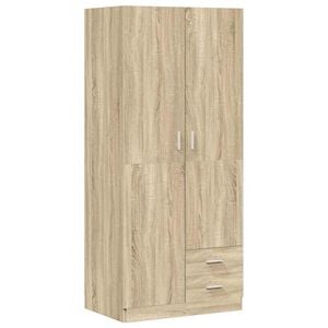 vidaXL Roupeiro 80x52x180 cm derivados de madeira carvalho sonoma