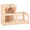 vidaXL Gaiola para hamster 81x40x60 cm madeira de abeto maci&ccedil;a