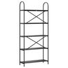 vidaXL Estante Carvalho Preto 80 x 30 x 183 cm Madeira processada