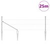 vidaXL Cerca com Postes Prateado 0.5 x 25 m A&ccedil;o revestido de PVC