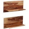 vidaXL Prateleiras de parede 2 pcs 58x26x20cm madeira ac&aacute;cia maci&ccedil;a