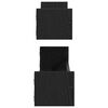 vidaXL Prateleira de Parede 2 pcs Carvalho Preto 80 x 16 x 14 cm