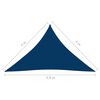 vidaXL Para-sol estilo vela tecido oxford triangular 4x4x5,8 m azul