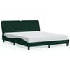 vidaXL Estrutura de cama sem colch&atilde;o 160x200 cm veludo verde-escuro