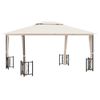 vidaXL Gazebo com paredes laterais e telhado duplo 3x4 m cor creme