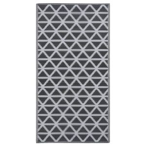 vidaXL Tapete de exterior 190x290 cm ARAKIL PP preto