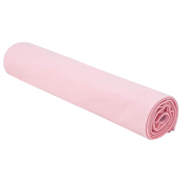 vidaXL Toalhas Esportivas 2 pcs Rosa 140 x 70 cm Poli&eacute;ster e poliamida