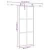 vidaXL Porta deslizante c/ conj. ferragens 90x205 cm vidro temperado