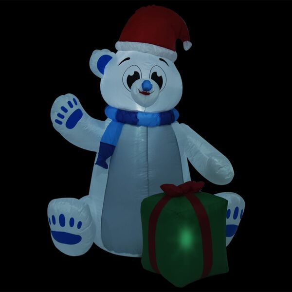 vidaXL Urso polar insufl&aacute;vel de Natal LED interior/exterior 1,8 m