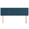 vidaXL Cabeceira de cama 2 pcs veludo 72x5x78/88 cm azul-escuro