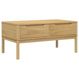 vidaXL Mesa de centro FLORO 99x55,5x45 cm pinho maci&ccedil;o castanho mel