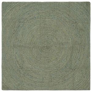 vidaXL Tapetes de &aacute;rea Verde-Azeitona 160 x 160 cm Juta
