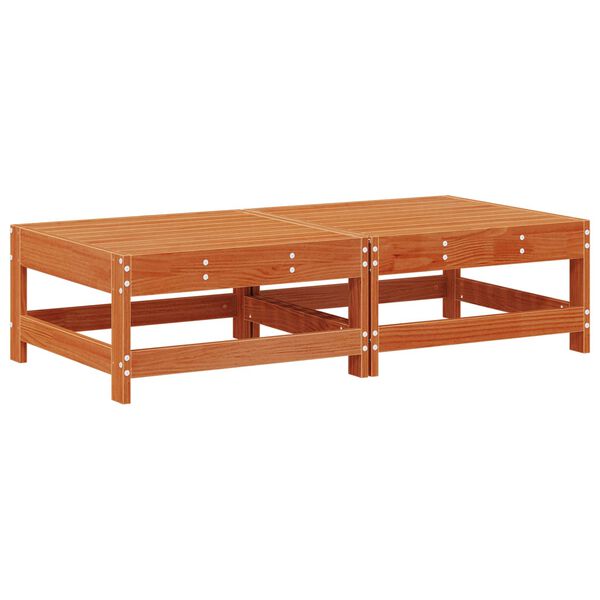 vidaXL Apoio para os p&eacute;s de jardim Madeira de pinho maci&ccedil;o