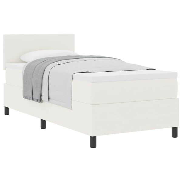 vidaXL Cama Box Manual Creme e Branco 203 x 80 x 88 cm