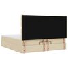 vidaXL Estrutura de cama otomana com colch&otilde;es tecido creme 200x200cm