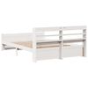 vidaXL Estrutura de cama c/ cabeceira sem colch&atilde;o 140x190 cm branco