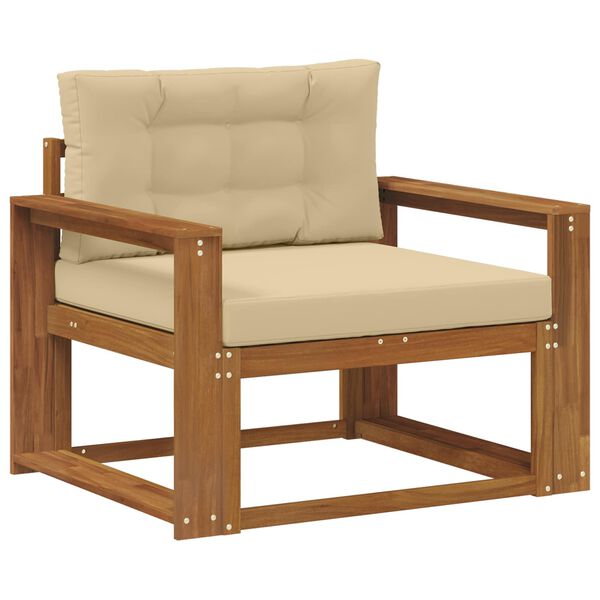 vidaXL Sof&aacute; M&eacute;dio Externo Madeira S&oacute;lida de Ac&aacute;cia Natural