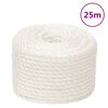 vidaXL Corda de trabalho 14 mm 25 m polipropileno branco
